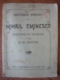 QUELQUES POESIES DE MIHAIL EMINESCO (editie bilingva) - 1911