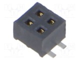 Conector şiruri pini mamă 4 PIN 1,27mm gold flash SMT SAMTEC