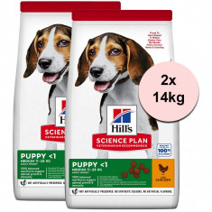 Hill&#039;s Science Plan Canine Puppy Medium Chicken 2 x 14kg