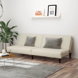 Cumpara ieftin Canapea extensibilă cu 2 locuri, crem, catifea