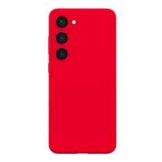 Husa compatibila cu samsung galaxy s23 plus, matte efect, camera ultra safe, htpmag, rosu