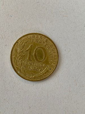 Moneda 10 CENTIMES - 10 CENTIMI - 1986 - Franta - KM 929 (106) foto