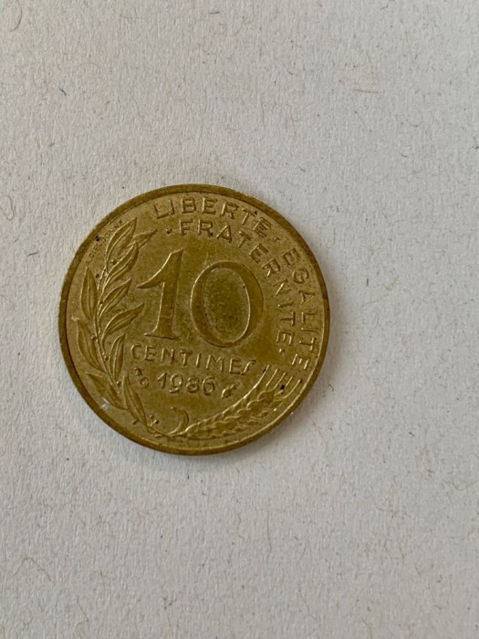 Moneda 10 CENTIMES - 10 CENTIMI - 1986 - Franta - KM 929 (106)