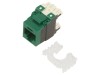 Conector Soclu RJ45 Cat 6a Verde PANDUIT 8P8C 22-26AWG Montaj Panou