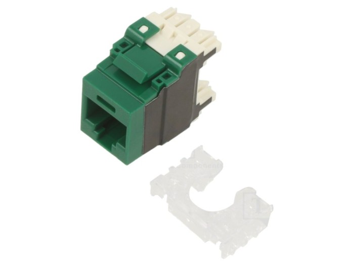 Conector RJ45 soclu Cat 6a verde