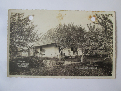 Humulesti(Neamț):Casa memoriala Ion Creanga,carte poș.foto Herscovici circ.1939 foto