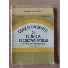 Corespondenta si tehnica secretariatului