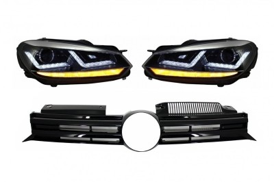 Faruri Osram LED Crom LEDriving Semnal Dinamic si Grila Centrala VW Golf 6 VI (2008-2012) R20 Design Performance AutoTuning foto