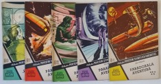 PARADOXALA AVENTURA , COLECTIA POVESTIRI STIINTIFICO FANTASTICE de ION MINZATU , ROMAN IN 5 FASCICOLE , ANII &amp;#039;60 - &amp;#039; 70 foto
