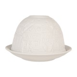 Cumpara ieftin Suport lumanare portelan Craciun &Oslash; 12x8 cm