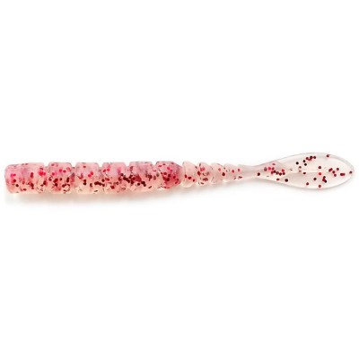 Grub Mustad Aji Micro Fla, Clear Red Glitter, 5cm, 15buc/pac foto