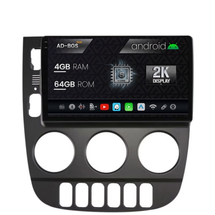 Navigatie 2K Mercedes Benz ML W163 (1998-2005), Android OS, S-Quadcore 4GB RAM + 64GB ROM, 9.5 Inch - AD-BGS90042K+AD-BGRKIT405V3