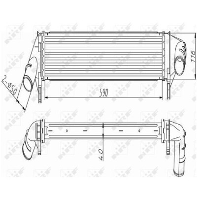 Radiator intercooler Nrf 30255 foto