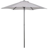 Umbrela Gradina Balcon Terasa Semirotunda ART Gri 196cm Aluminiu cu Manivela
