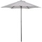 Umbrela gradina/balcon/terasa, semirotunda, cu manivela, stalp aluminiu, gri, 196 cm