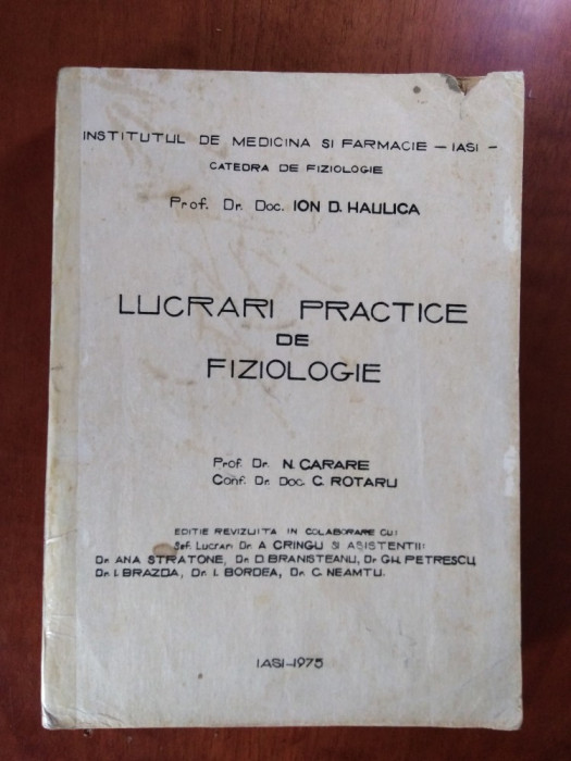 CURS LUCRĂRI PRACTICE DE FIZIOLOGIE - ION D. HAULICA