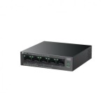 SWITCH TP-LINK, 5 porturi Gigabit (4 porturi POE+ buget total 65W), carcasa metalica &quot;LS105GP&quot; (timbru verde 2 lei)