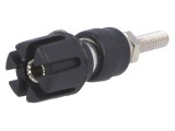 Soclu Banană 4mm 30A Negru Nichelat, CLIFF