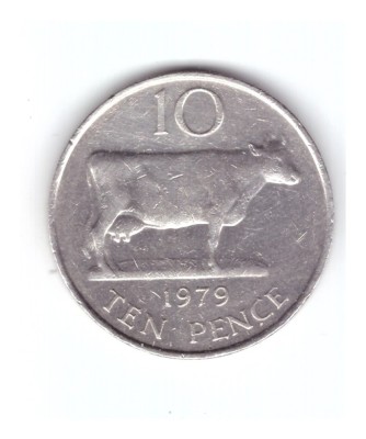Moneda Guernsey 10 pence 1979, stare buna, curata foto