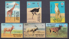 DB1 Fauna Africana Niger 1978 WWF 6 v. MNH foto
