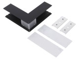 Conector Aluminiu Anodat Negru TOPMET 270&deg; pentru VARIO30-02, Accesorii LED