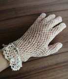 Manusi de epoca S / M dama vintage crosetate supraelastice culoarea untului