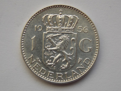 1 GULDEN 1956 OLANDA-argint foto