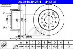 Disc frana FIAT DUCATO bus (244) (2002 - 2016) ATE 24.0116-0125.1 foto