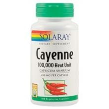 Supliment Alimentar Cayenne (ardei iute) 450mg Solaray Secom 100cps Cod: 25833 foto