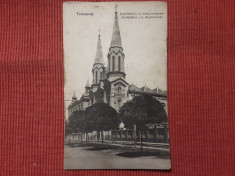 Timisoara - Biserica Romano-Catolica si Complexul Notre-Dame - vedere 1912 foto