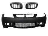 Bara Fata cu grile centrale BMW Seria 3 E90 Sedan E91 Touring (2004-2008) Non LCI M3 Design fara Proiectoare Performance AutoTuning