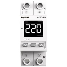Releu de protectie tensiune monofazat 40A DigiTop V-PRO-40A
