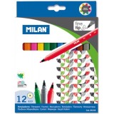 Carioci Milan, 12 culori, pe baza de apa, set complet
