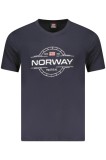 Cumpara ieftin Norway Tricou barbati, cu imprimeu grafic, din bumbac, Regular fit, Bleumarin, L