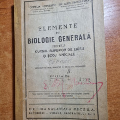 manual de biologie generala - pentru licee si scoli speciale - din anul 1947