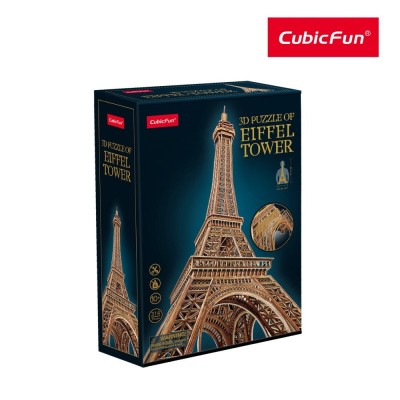 Cubic Fun - Puzzle 3D turnul Eiffel nivel complex 314 piese foto