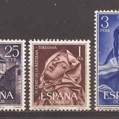 Spania 1962-400 ani de la reforma Ordinului Carmelitilor,Sf. Tereza de Avila,MNH