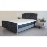 Pat Charcoal 160x200 cm Tapitat Catifea Gri Somiera Inclusa (cod ML 1707)