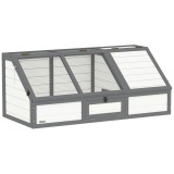 PawHut Cutie pentru țestoase, țarc exterior pentru țestoase, design fără podea, ușor de deschis, adăpost pentru țestoase, Alb | Aosom Romania