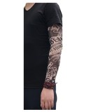 Maneca tatuaj temporar, print 3D, cu protectie solara pentru brate, marime universala, unisex, Negru, Oem