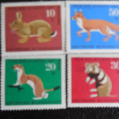 Serie timbre fauna animale nestampilate Germania timbre filatelice postale