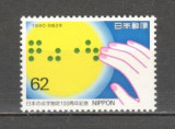 Japonia.1990 100 ani sistemul de citit ptr. nevazatori GJ.180, Nestampilat