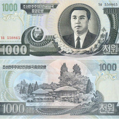 2002 , 1,000 won ( P-45a ) - Coreea de Nord - stare UNC