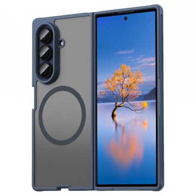 Husa MagSafe pentru Samsung Galaxy Z Fold7 F966, Techsuit, HaloFrost II, Bleumarin foto