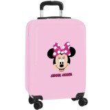Troler Minnie Mouse cu carcasa rigida, 34x55x20 cm, Safta