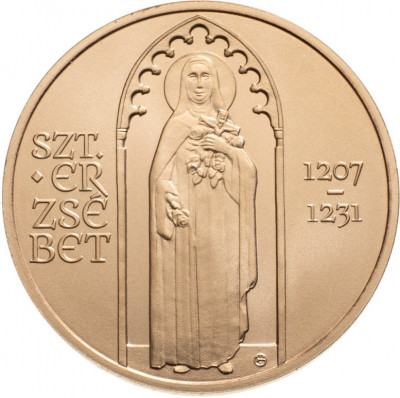 Ungaria 2000 Forint 2021 Sfanta Elisabeta BU foto