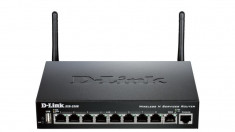 Router d-link dsr-250n 1xwan gigabit 8xlan gigabit 45mbps firewall 35mbps vpn 20.000 sesiuni concurente 25 foto