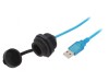 Cablu-adaptor USB A soclu-mufă USB 2.0 IP67 2m