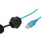 Cablu-adaptor USB A soclu-mufă USB 2.0 IP67 2m