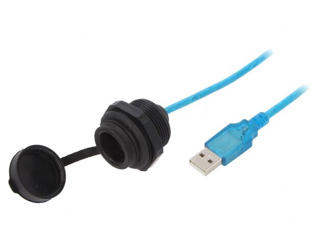 Cablu-adaptor USB A soclu-mufă USB 2.0 IP67 2m